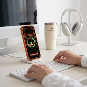 Tech-Protect MAGMAT MagSafe CC Apple iPhone 17 PRO / 18 PRO KOSMINĖ ORANŽINĖ/SKAIDRI - Image 10