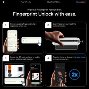GRŪDINTAS STIKLAS Spigen GLAS.TR EZ FIT PRO AC 2-PACK GOOGLE PIXEL 11 PRO XL SKAIDRUS - Image 11