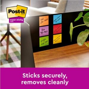Lipnūs lapeliai Post-it Super Sticky, 76x76mm, 90 lapelių, geltonos spalvos - Image 2