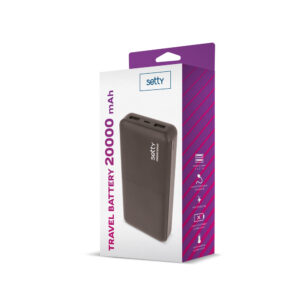Setty išorinė baterija 20000 mAh SPB-20 juoda - Image 2