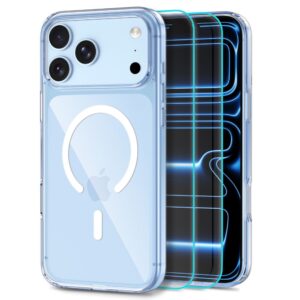 TECH-PROTECT FLEXAIR Hybrid MagSafe + STIKLAS 2-PACK Apple iPhone 17 PRO / 18 PRO SKAIDRUS