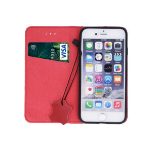 Natūralios odos „Smart Pro“ dėklas, skirtas Apple iPhone 17 6,3", bordo spalvos - Image 2