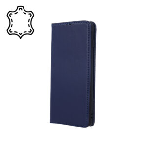 Natūralios odos „Smart Pro“ dėklas, skirtas Apple iPhone 17 Pro Max 6,9" tamsiai mėlynas