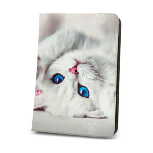 Universalus dėklas Cute Kitty planšetei 9-11''(I27 x P20 cm)
