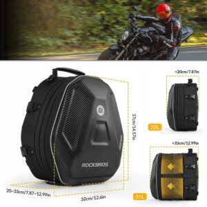 Rockbros 30140026001 motorcycle tank bag 35 l - black - Image 8