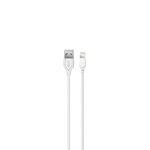 XO laidas NB103 USB - Lightning 1,0 m 2,1A baltas