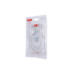 XO kabelis NB103 3in1 USB - Lightning + USB-C + microUSB 1,0 m 2,1A baltas - Image 3
