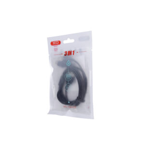 XO kabelis NB103 3in1 USB - Lightning + USB-C + microUSB 1,0 m 2,1A juodas - Image 4