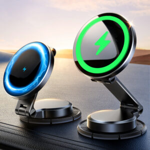 Joyroom JR-ZS408 magnetic holder with 15W inductive charger for car cockpit - black - Image 6