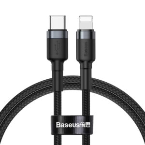 Baseus laidas Cafule PD USB-C – Lightning 1,0 m pilkas-juodas 18W