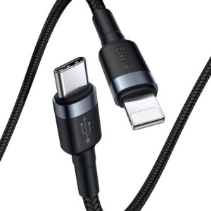 Baseus laidas Cafule PD USB-C – Lightning 1,0 m pilkas-juodas 18W - Image 2