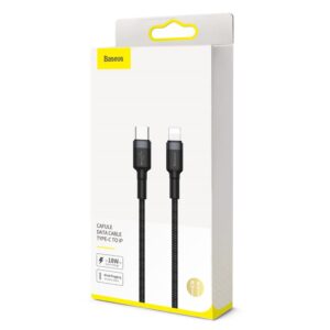 Baseus laidas Cafule PD USB-C – Lightning 1,0 m pilkas-juodas 18W - Image 10