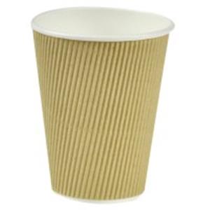Vienkartiniai puodeliai RIPPLE, popieriniai, 355 ml, D90mm, 25 vnt.