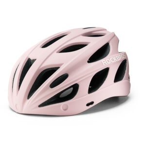 Rockbros Bike Helmet with Visor, Detachable UV Goggles, Detachable Visor, Unisex - Pink - Image 3