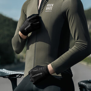 Rockbros cycling gloves spring/summer/autumn, full, size: L - juodos spalvos - Image 9