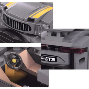 Techniniai kaladėlių rinkiniai Sportinis automobilis SILVER 174-dalių + lipdukai ZA4287 - Image 4