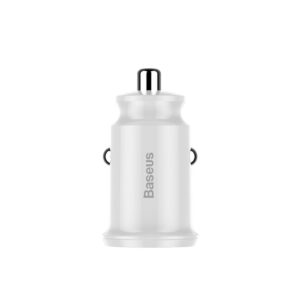 Baseus automobilinis įkroviklis Grain 2x USB 3,1A baltas - Image 2