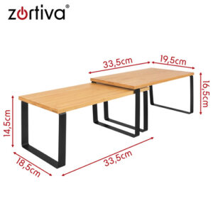 Bambukinė virtuvės lentynėlė – 2 vnt. „Zortiva“ - Image 3