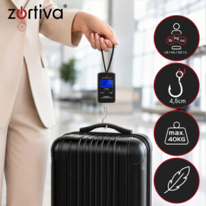 LED bagažo svarstyklės – 40 kg „Zortiva“ - Image 4