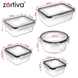 „Zortiva“ maisto konteinerių rinkinys – 12 vnt. - Image 3