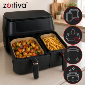 Popierinis įdėklas dvigubai gruzdintuvei 100 vnt. Zortiva - Image 4