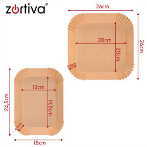 Popierinis įdėklas dvigubai gruzdintuvei 100 vnt. Zortiva - Image 3