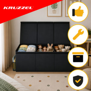 Žaislų skrynia - juodas Kruzzel - Image 4