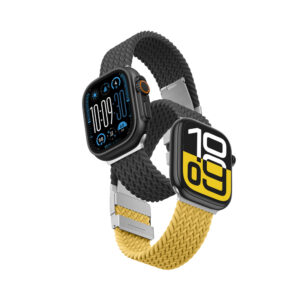 Set of 2 AmazingThing Blend Band for Watch 45/46/49mm - Yellow-juodos spalvos/juodos spalvos