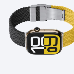 Set of 2 AmazingThing Blend Band for Watch 45/46/49mm - Yellow-juodos spalvos/juodos spalvos - Image 4