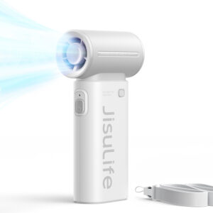 Jisulife nešiojamas ventiliatorius Life9 3600mAh mini ventiliatorius su USB jungtimi – pilkas - Image 2