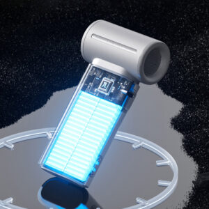 Jisulife nešiojamas ventiliatorius Life9 3600mAh mini ventiliatorius su USB jungtimi – pilkas - Image 3