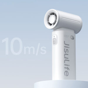 Jisulife nešiojamas ventiliatorius Life9 3600mAh mini ventiliatorius su USB jungtimi – pilkas - Image 4