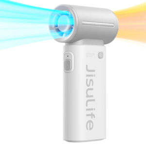 Jisulife nešiojamas ventiliatorius Life9 3600mAh mini ventiliatorius su USB jungtimi – pilkas - Image 9