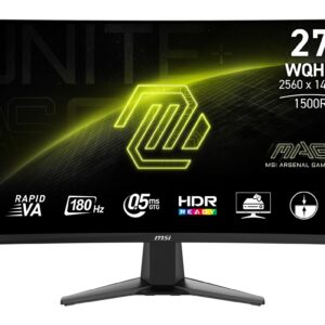 LCD Monitor|MSI|27 "|2560 x 1440 pixels|Quad HD|Native aspect ratio 16:9|LCD|Curved|MAG27CQ6F