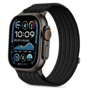 TECH-PROTECT NYLON SPORT APPLE WATCH 8 / 9 / 10 / 11 / SE / ULTRA (44 / 45 / 46 / 49 MM) JUODAS