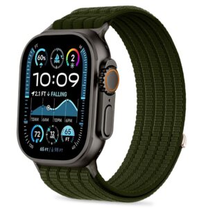 TECH-PROTECT NYLON SPORT APPLE WATCH 8 / 9 / 10 / 11 / SE / ULTRA (44 / 45 / 46 / 49 MM) KARINĖ ŽALIA
