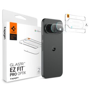 Spigen OPTIK PRO GLAS.TR EZ FIT KAMEROS APSAUGA 2-PACK GOOGLE PIXEL 11 PRO XL SKAIDRI
