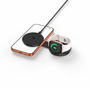 Tech-Protect A55 2IN1 MAGNETINIS MagSafe BELAIDIS ĮKROVIKLIS 25W QI2.2 JUODAS - Image 2