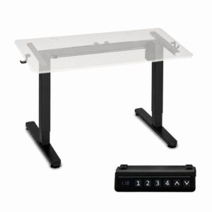 Elektrinis stalo rėmas, reguliuojamas aukštis 72-118 cm, stalviršiui iki 160 cm, juodas ModernHome