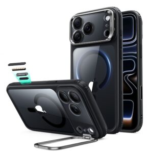 ESR Classic Hybrid KICKSTAND MagSafe Apple iPhone 17 PRO / 18 PRO SKAIDRUS/JUODAS