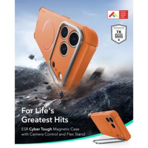 ESR CYBER TOUGH DĖKLAS SU STOVU IR MagSafe Apple iPhone 17 PRO / 18 PRO ORANŽINIS - Image 2