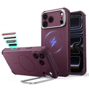 ESR CYBER TOUGH DĖKLAS SU STOVU IR MagSafe Apple iPhone 17 PRO MAX / 18 PRO MAX TAMSIAI BORDO SPALVOS