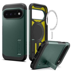 SPIGEN TOUGH ARMOR MAG MAGSAFE DĖKLAS GOOGLE PIXEL 11 PRO ABYSS GREEN