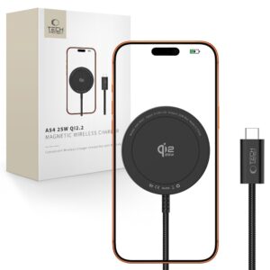 TECH-PROTECT A54 MAGNETINIS MAGSAFE BELAIDIS ĮKROVIKLIS 25W QI2.2 JUODAS