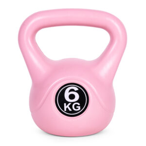 6 kg virdulio formos svarmuo (kettlebell) mankštai, hantelis, svorio kamuolys, fitneso svoris, rožinis, ModernHome - Image 2