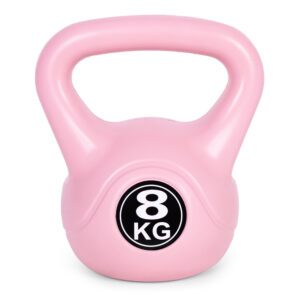 8 kg virdulio formos svarmuo (kettlebell) mankštai, hantelis, svorio kamuolys, fitneso svoris, rožinis, ModernHome - Image 2