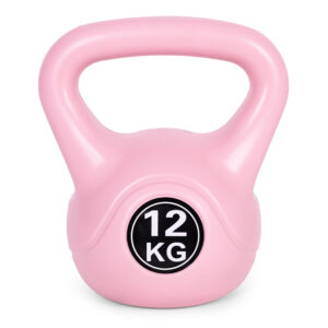 12 kg virdulio formos svarmuo (kettlebell) mankštai, hantelis, svorio kamuolys, fitneso svoris, rožinis, ModernHome - Image 2