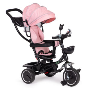Triratis su besisukančia sėdyne, stogeliu, rožinis, ECOTOYS - Image 2