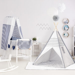 Tipi Wigwam žaidimų palapinė su vientisu pagrindu – vaikiškas namelis ECOTOYS - Image 2