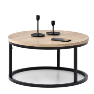 Modernus industrinio stiliaus kavos staliukas, 60 cm ModernHome - Image 2